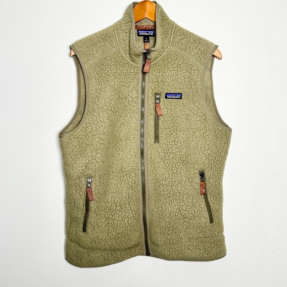 NWT Patagonia Men's Retro Pile Fleece Full Zip Vest Sz Medium - Picture 2 of 7